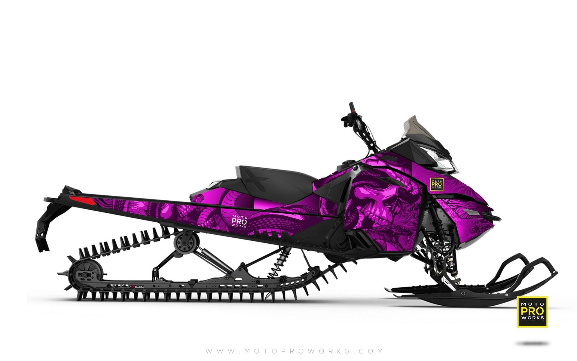 Ski-Doo Graphics - "Ssskully" (pink) - MotoProWorks | Decals and Bike Graphic kit