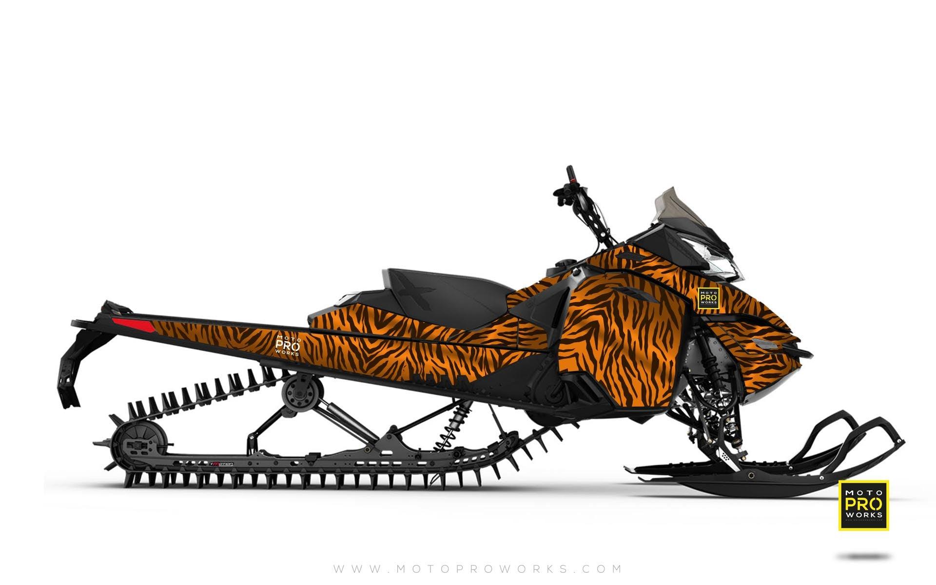 Ski-Doo Graphics - "Stripey" (solid orange) - MotoProWorks | Decals and Bike Graphic kit