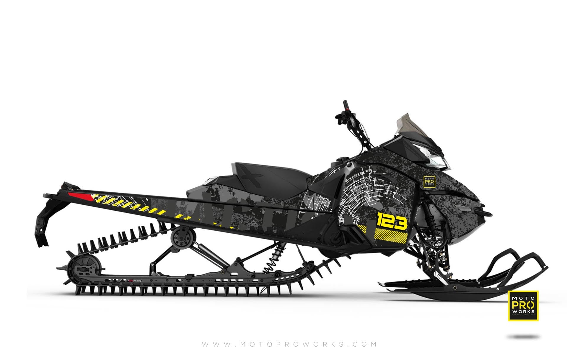 Ski-Doo Graphics - "Tactical" (black) - MotoProWorks | Decals and Bike Graphic kit