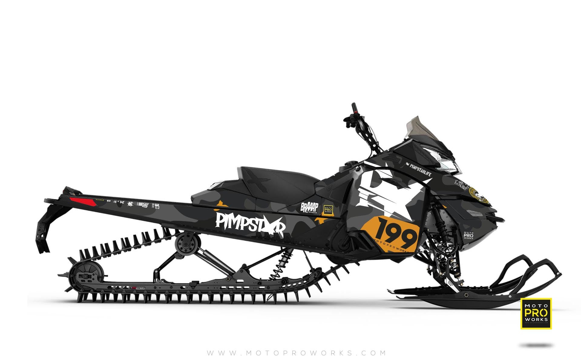 Ski-Doo Graphics - "Wildcamo" (black) - MotoProWorks | Decals and Bike Graphic kit