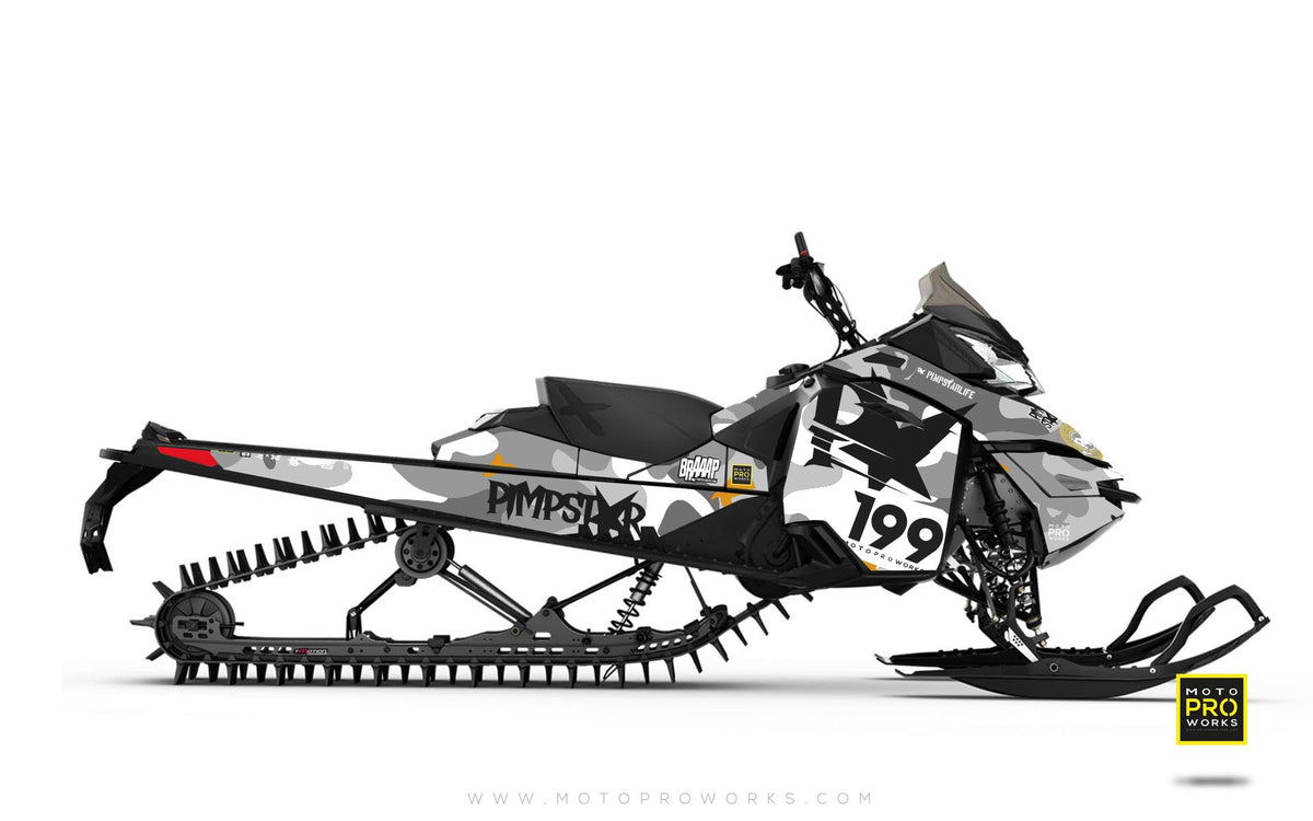 Ski-Doo Graphics - &quot;Wildcamo&quot; (white) - MotoProWorks | Decals and Bike Graphic kit