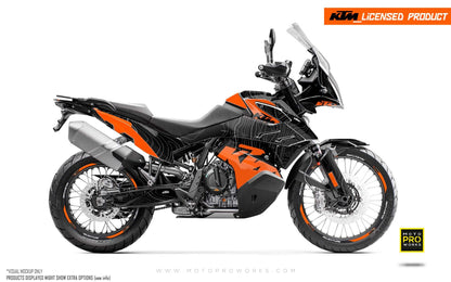 KTM 790/890 Adventure R/S GRAPHICS - "Topography" (Black/Orange)