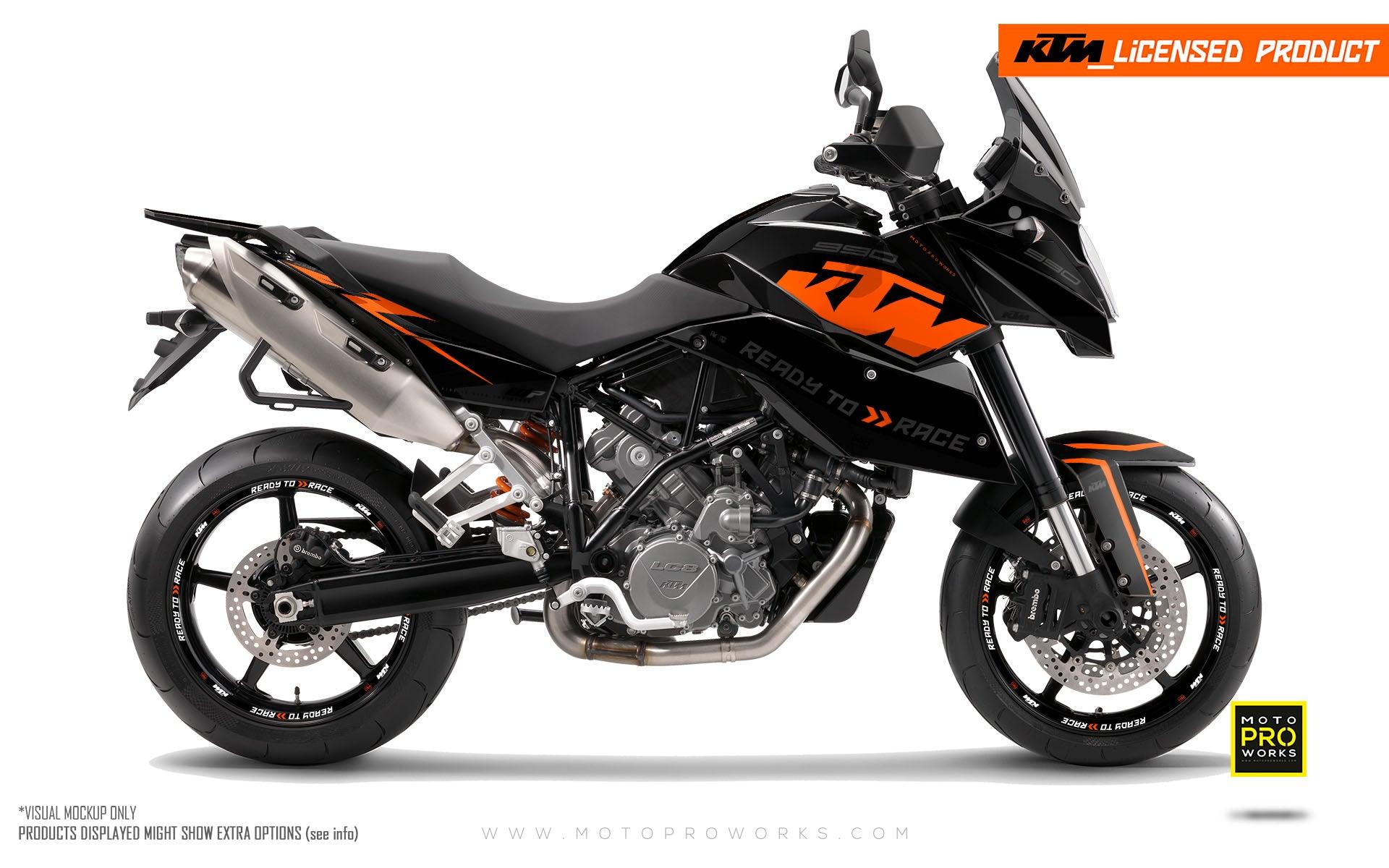 KTM 990 SMT GRAPHICS - "Torque" (Black/Orange) - MotoProWorks