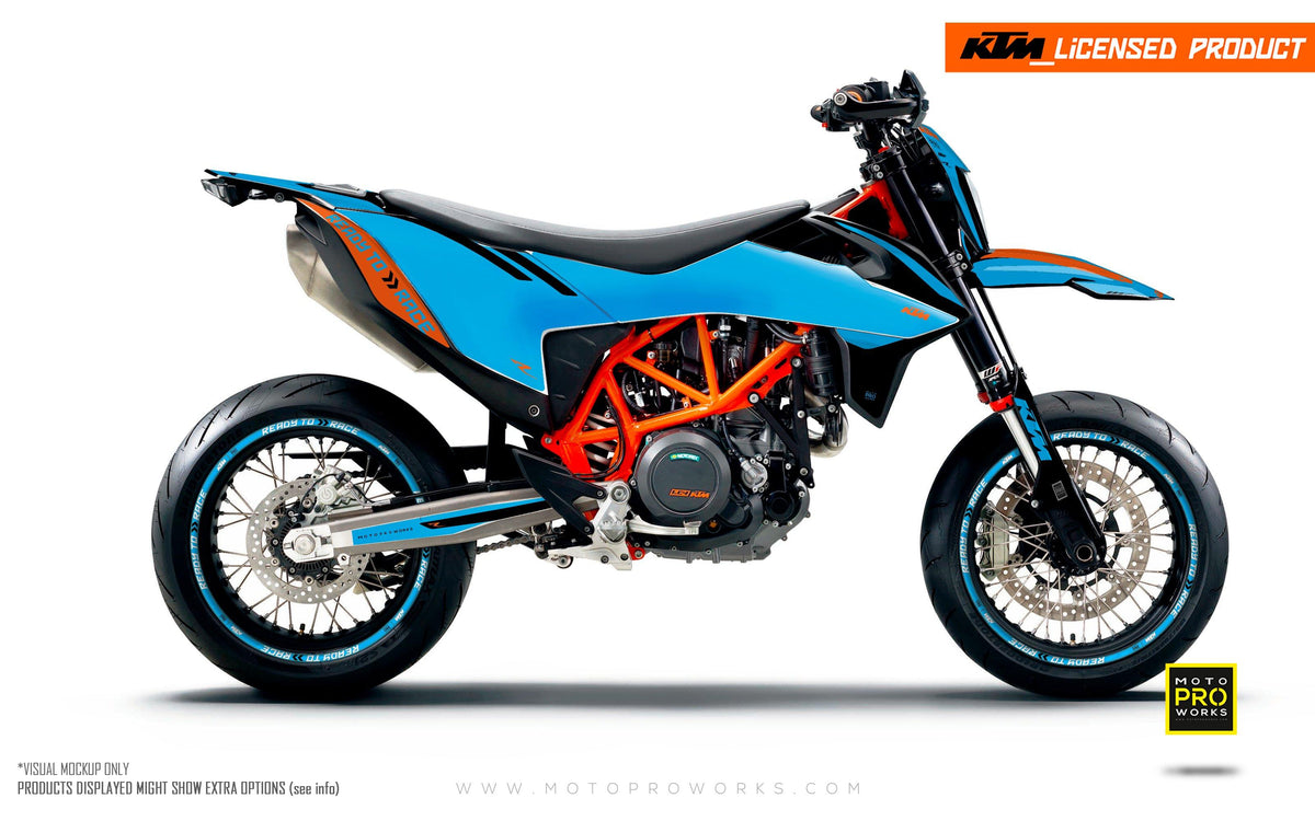 KTM GRAPHIC KIT - &quot;Trac&quot; (blue) - MotoProWorks | Decals and Bike Graphic kit