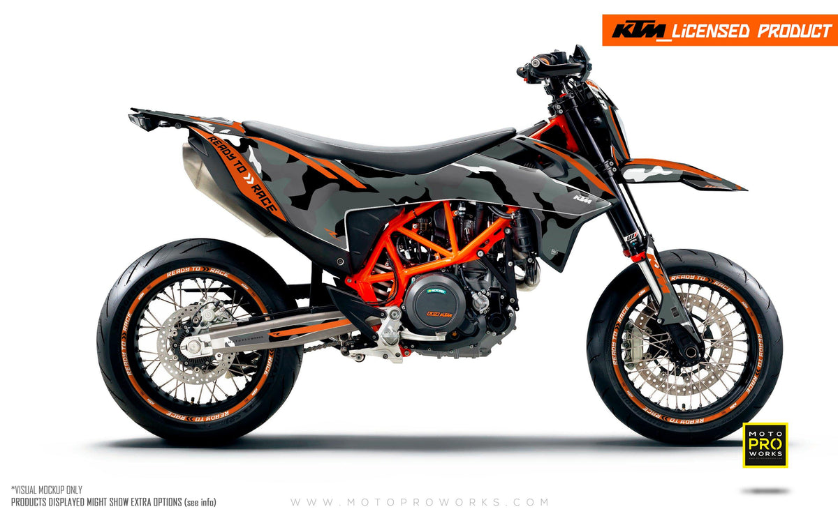 KTM GRAPHIC KIT - &quot;Trac&quot; (camo) - MotoProWorks | Decals and Bike Graphic kit