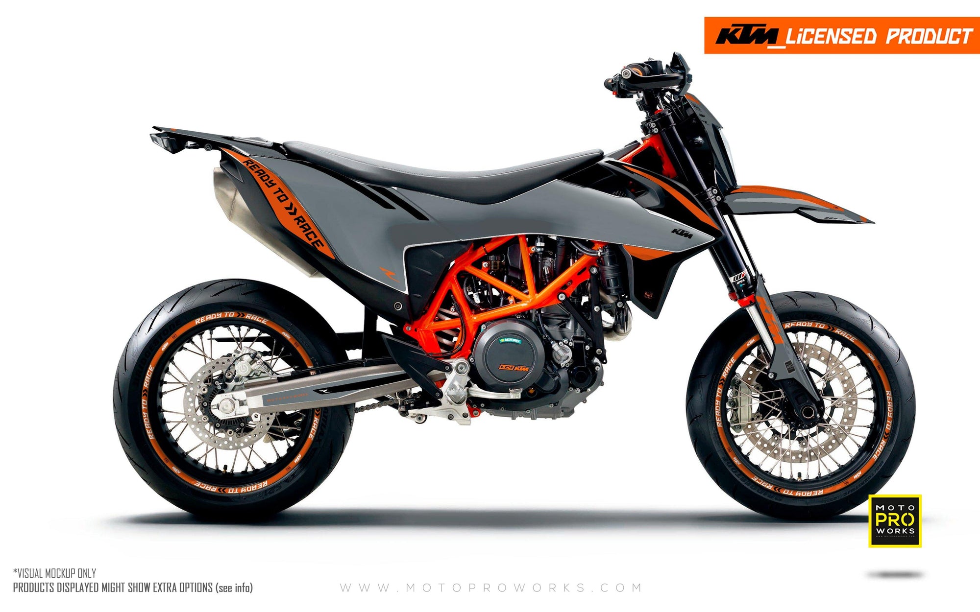 KTM GRAPHIC KIT - "Trac" (grey/black) - MotoProWorks | Decals and Bike Graphic kit
