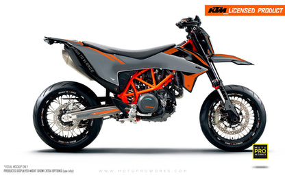 KTM GRAPHIC KIT - "Trac" (grey/orange) - MotoProWorks | Decals and Bike Graphic kit