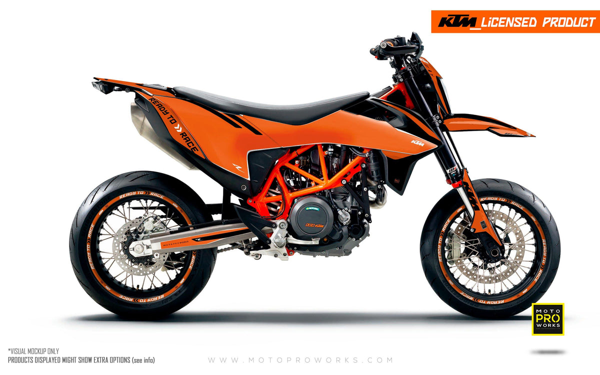 KTM GRAPHIC KIT - &quot;Trac&quot; (orange) - MotoProWorks | Decals and Bike Graphic kit