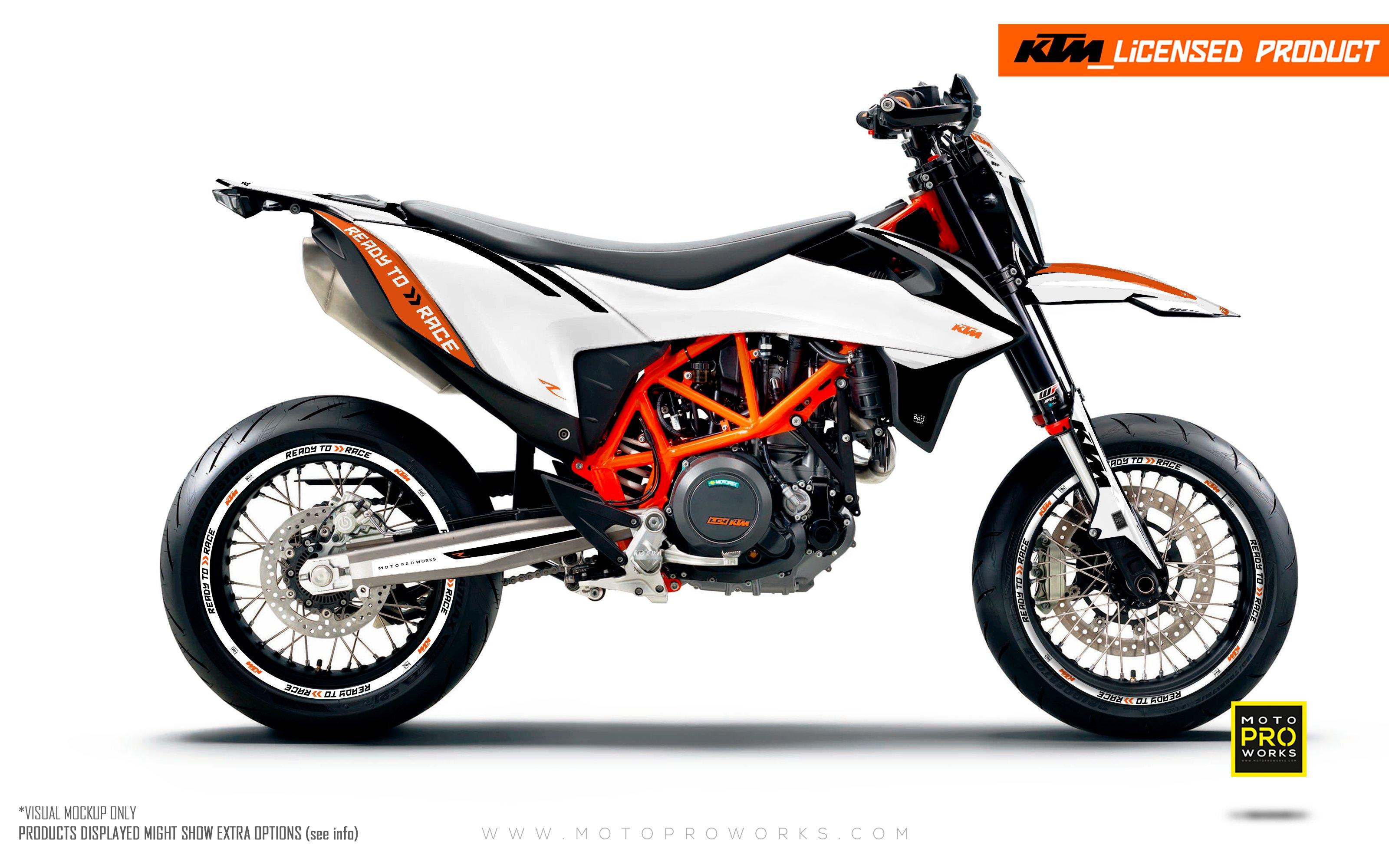 KTM GRAPHIC KIT - "Trac" (white) - MotoProWorks | Decals and Bike Graphic kit