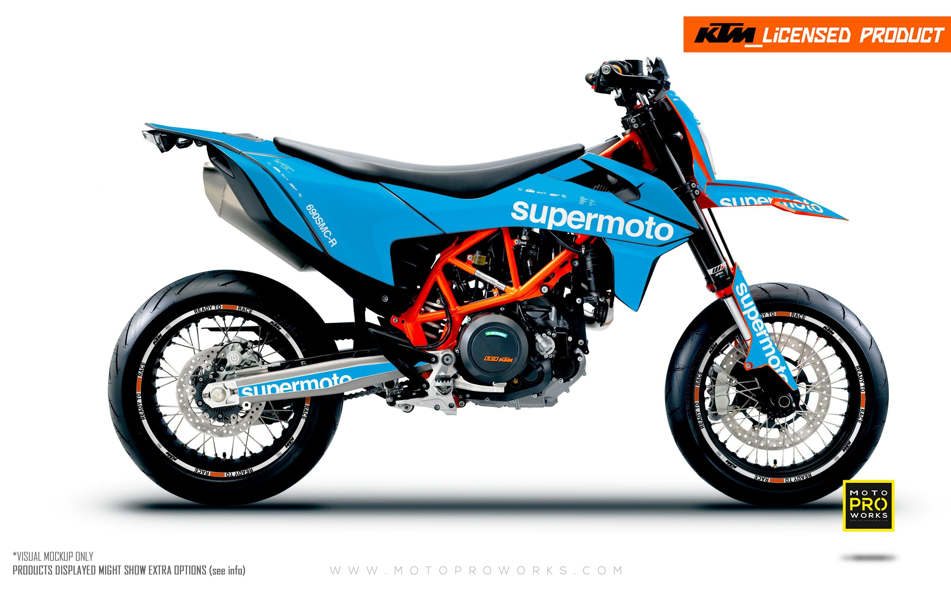 KTM GRAPHICS - 690 SMC-R "Type" (Light Blue) - MotoProWorks