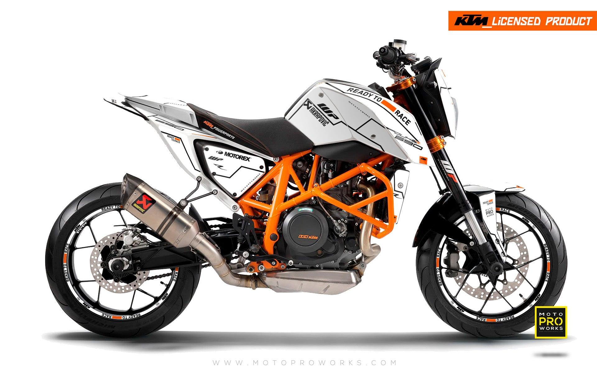 KTM 690 Duke GRAPHICS - "Vessel" (White) - MotoProWorks