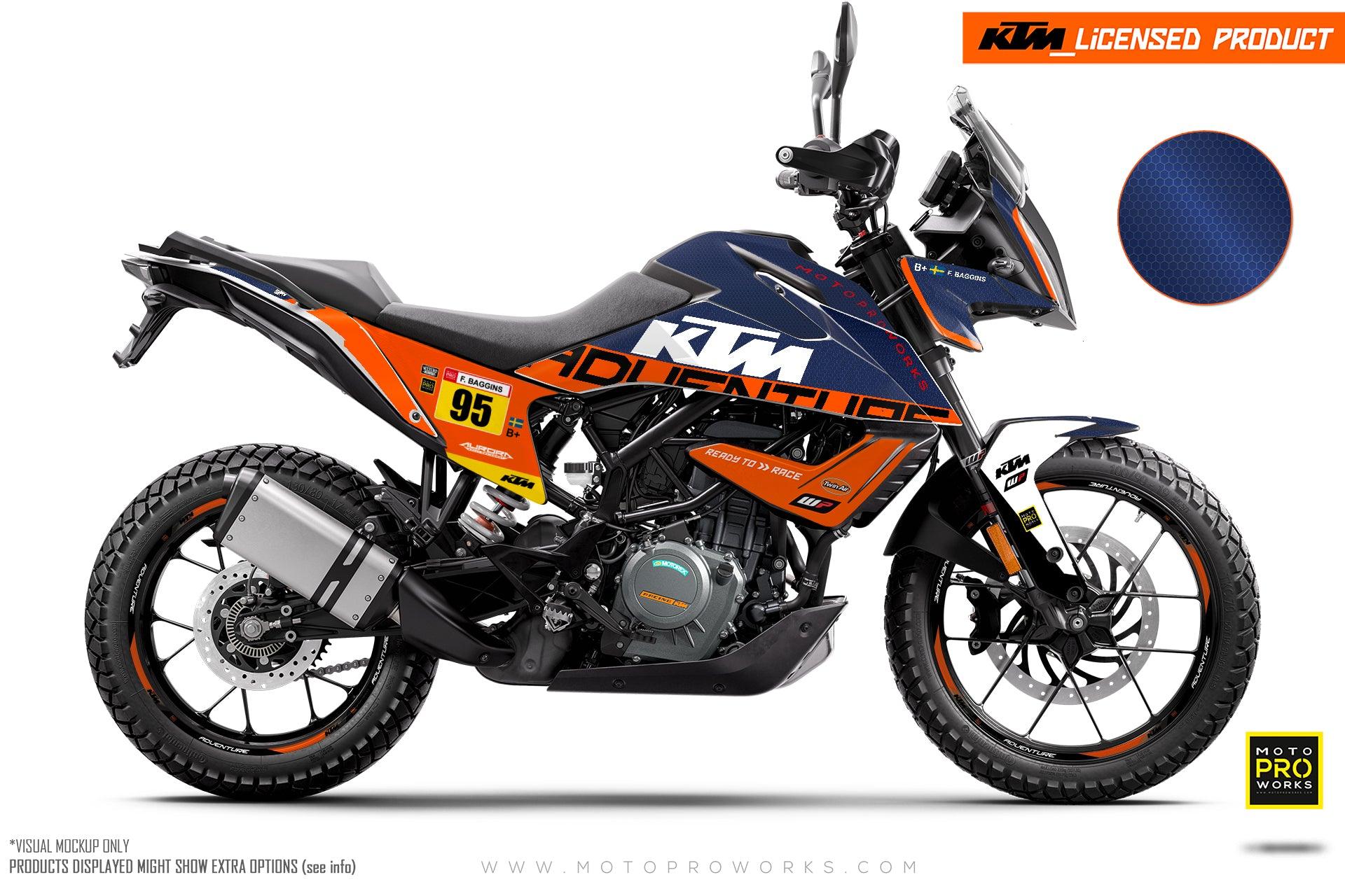 KTM 390 Adventure GRAPHICS - "Waypointer" (Dawn/Honeycomb) - MotoProWorks