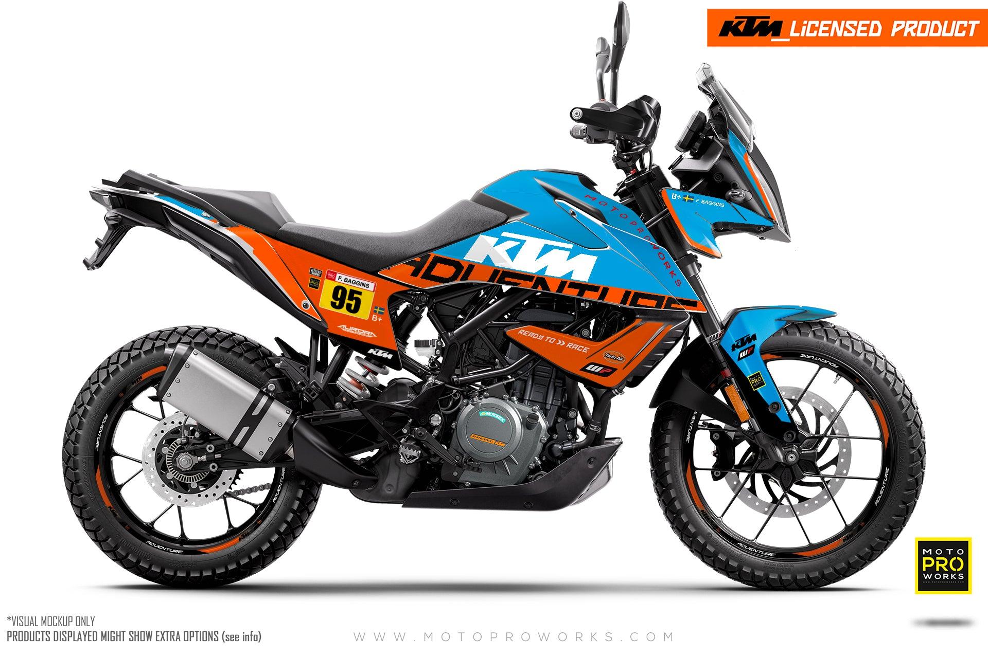 KTM 390 Adventure GRAPHICS - "Waypointer" (Ocean) - MotoProWorks