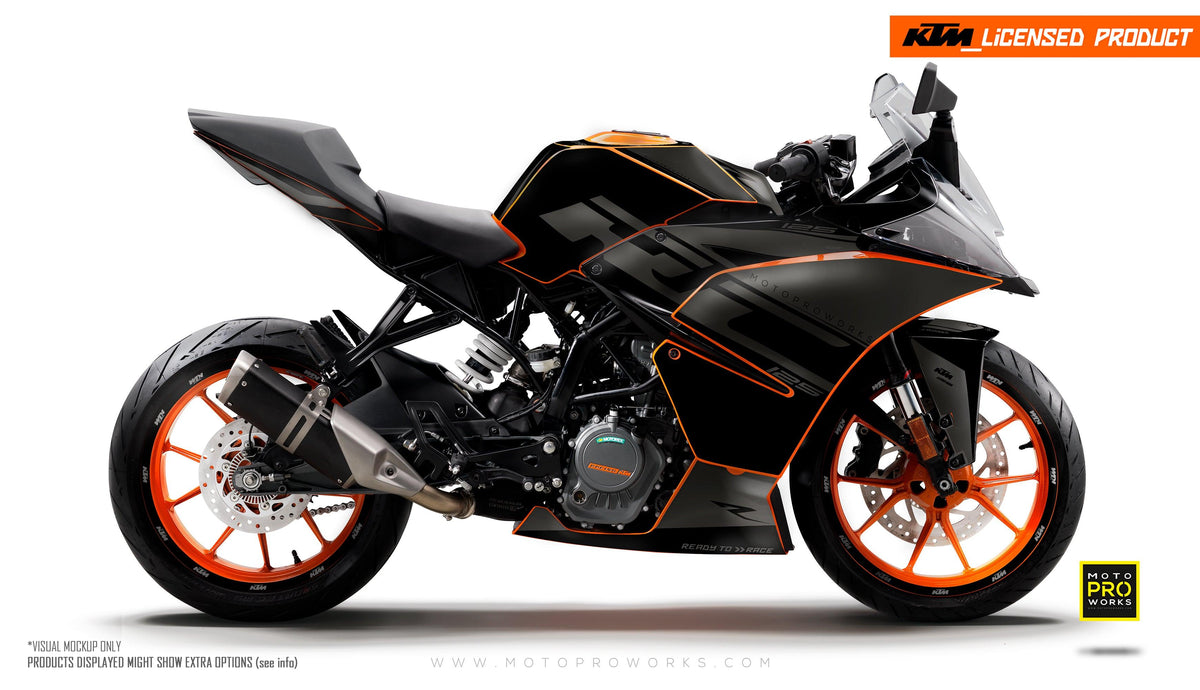 KTM RC 125/200/250/390 GRAPHICS - &quot;Torque&quot; (Black)